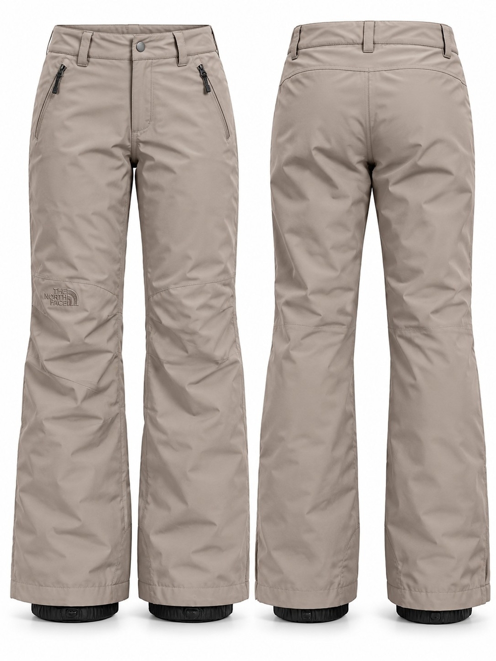 The North Face Womens Beige Snow Pants - Insulated Water-Resistant Bottoms